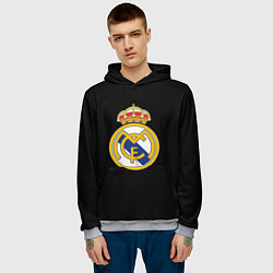 Толстовка-худи мужская Real madrid fc club, цвет: 3D-меланж — фото 2