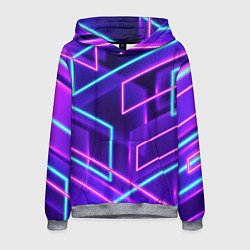 Толстовка-худи мужская Neon Geometric, цвет: 3D-меланж