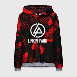 Толстовка-худи мужская Linkin park краски текстуры, цвет: 3D-меланж