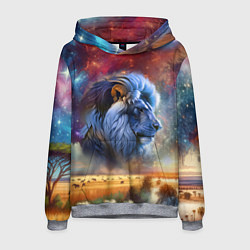 Толстовка-худи мужская Небесный лев, цвет: 3D-меланж