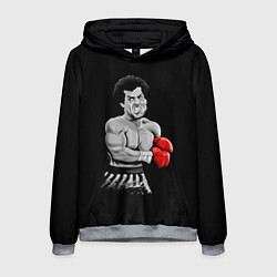 Толстовка-худи мужская Rocky Balboa, цвет: 3D-меланж