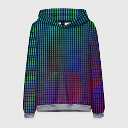 Толстовка-худи мужская Неоновые светящиеся полосы, цвет: 3D-меланж