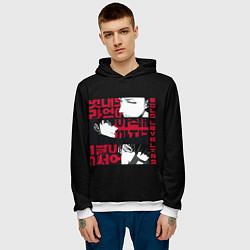 Толстовка-худи мужская Поднятие уровня в одиночку персонажи, цвет: 3D-белый — фото 2