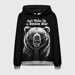 Толстовка-худи мужская Dont wake up the russian bear, цвет: 3D-меланж