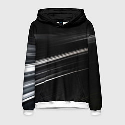 Толстовка-худи мужская Black abstract background, цвет: 3D-белый