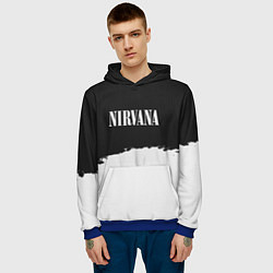 Толстовка-худи мужская Nirvana текстура, цвет: 3D-синий — фото 2