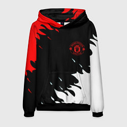 Толстовка-худи мужская Manchester United flame fc, цвет: 3D-черный