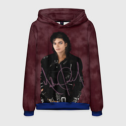 Мужская толстовка Michael Jackson на бордовом фоне