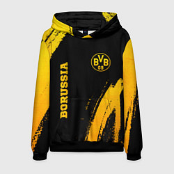 Толстовка-худи мужская Borussia - gold gradient вертикально, цвет: 3D-черный