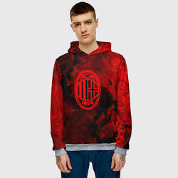 Толстовка-худи мужская Милан огненый стиль, цвет: 3D-меланж — фото 2