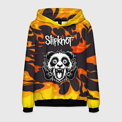 Мужская толстовка Slipknot рок панда и огонь