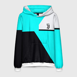 Толстовка-худи мужская Juventus sport geometry fc, цвет: 3D-белый