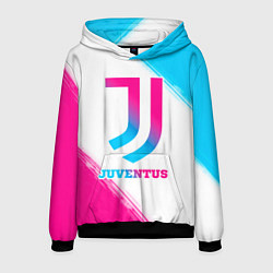 Толстовка-худи мужская Juventus neon gradient style, цвет: 3D-черный