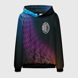 Толстовка-худи мужская AC Milan футбольная сетка, цвет: 3D-черный