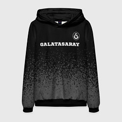 Толстовка-худи мужская Galatasaray sport на темном фоне посередине, цвет: 3D-черный