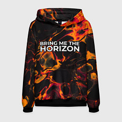 Толстовка-худи мужская Bring Me the Horizon red lava, цвет: 3D-черный