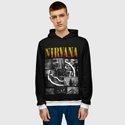 Толстовка-худи мужская Nirvana forever, цвет: 3D-белый — фото 2