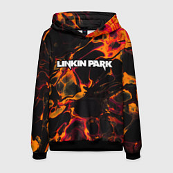 Толстовка-худи мужская Linkin Park red lava, цвет: 3D-черный