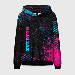 Толстовка-худи мужская Everton - neon gradient вертикально, цвет: 3D-черный