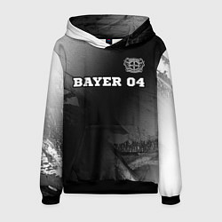 Толстовка-худи мужская Bayer 04 sport на темном фоне посередине, цвет: 3D-черный