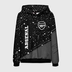 Толстовка-худи мужская Arsenal sport на темном фоне вертикально, цвет: 3D-черный