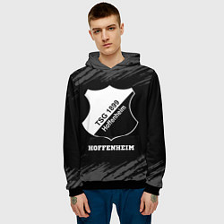 Толстовка-худи мужская Hoffenheim sport на темном фоне, цвет: 3D-черный — фото 2