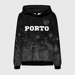 Толстовка-худи мужская Porto sport на темном фоне посередине, цвет: 3D-черный
