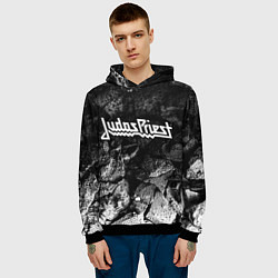 Толстовка-худи мужская Judas Priest black graphite, цвет: 3D-черный — фото 2