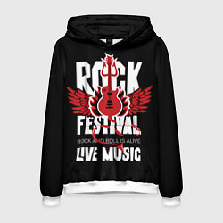 Мужская толстовка Rock festival - live music