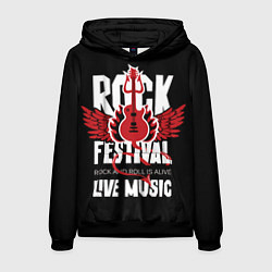 Мужская толстовка Rock festival - live music