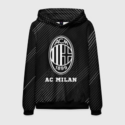 Толстовка-худи мужская AC Milan sport на темном фоне, цвет: 3D-черный