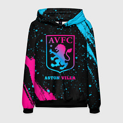 Толстовка-худи мужская Aston Villa - neon gradient, цвет: 3D-черный