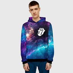 Толстовка-худи мужская Rolling Stones space rock, цвет: 3D-черный — фото 2