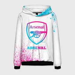 Мужская толстовка Arsenal neon gradient style