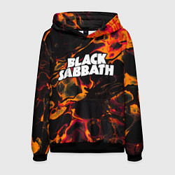 Толстовка-худи мужская Black Sabbath red lava, цвет: 3D-черный