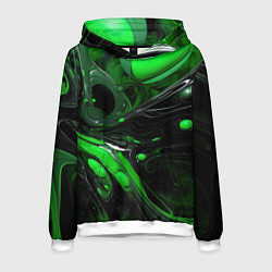 Мужская толстовка Green dark abstract geometry style