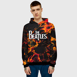 Толстовка-худи мужская The Beatles red lava, цвет: 3D-черный — фото 2