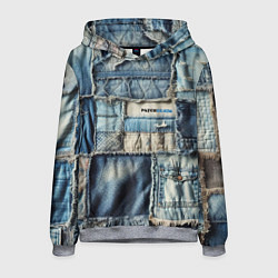 Мужская толстовка Patchwork denim - vogue