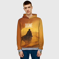 Толстовка-худи мужская Дюна - пустыня, цвет: 3D-меланж — фото 2