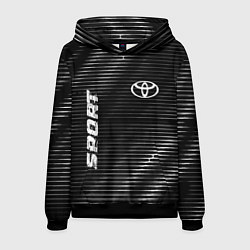 Толстовка-худи мужская Toyota sport metal, цвет: 3D-черный
