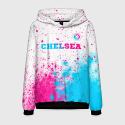 Мужская толстовка Chelsea neon gradient style посередине