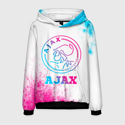 Толстовка-худи мужская Ajax neon gradient style, цвет: 3D-черный