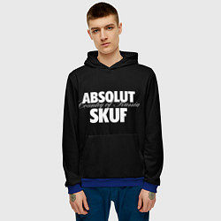 Толстовка-худи мужская Skuf absolut, цвет: 3D-синий — фото 2
