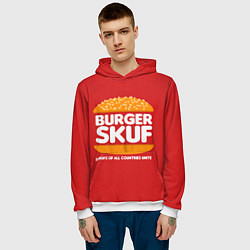 Толстовка-худи мужская Burger skuf, цвет: 3D-белый — фото 2