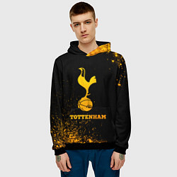 Толстовка-худи мужская Tottenham - gold gradient, цвет: 3D-черный — фото 2