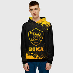 Толстовка-худи мужская Roma - gold gradient, цвет: 3D-черный — фото 2