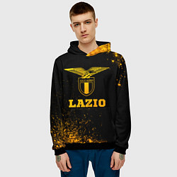 Толстовка-худи мужская Lazio - gold gradient, цвет: 3D-черный — фото 2