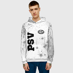 Толстовка-худи мужская PSV sport на светлом фоне вертикально, цвет: 3D-белый — фото 2