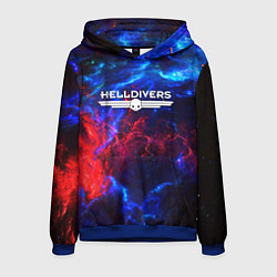 Толстовка-худи мужская Helldivers: Space Logo, цвет: 3D-синий