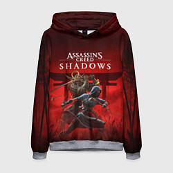 Толстовка-худи мужская Персонажи Assassins creed shadows, цвет: 3D-меланж